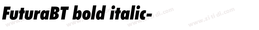FuturaBT bold italic字体转换